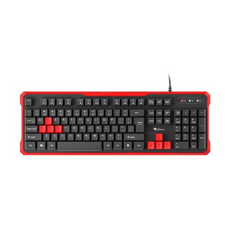 GENESIS RHOD 110 Gaming Keyboard, US Layout, Wired, Red | Genesis | RHOD 110 | Gaming keyboard | US | Wired | Red, Black | 1.7 m - 4